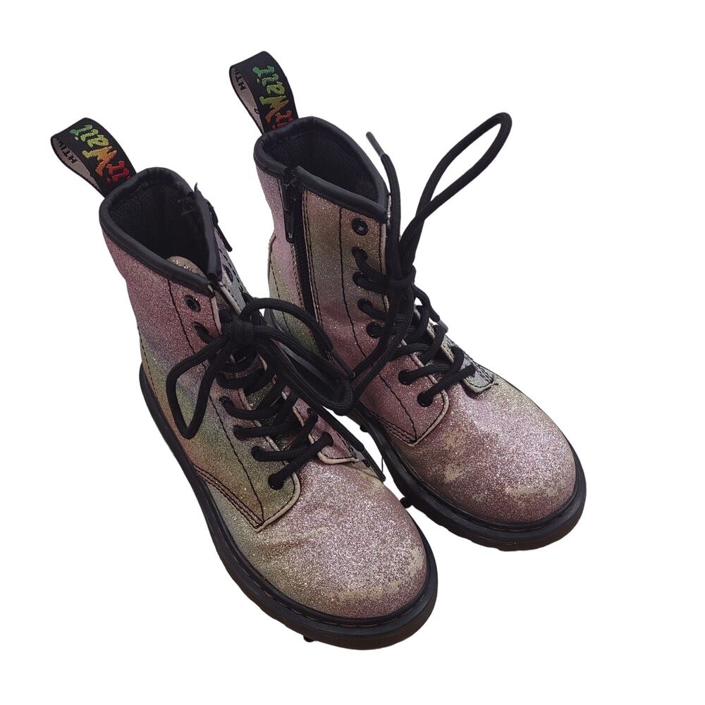 Dr Marten Pastel Sparkle Boots, Size Kids 1
